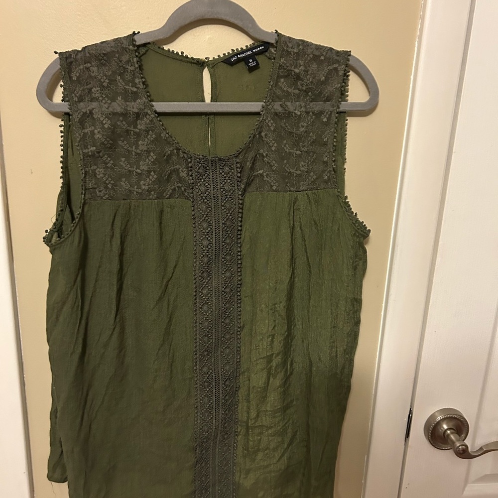 H&M Olive Green Sleeveless Blouse